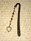 Antiqued Gold & Heart Bookmark
