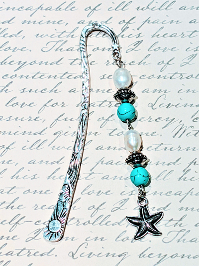 Silver Sea Star Bookmark