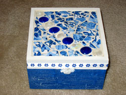 Blue & White Mosaic Box