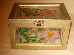 Glass Floral Box