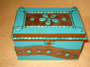 Turquoise & Suede Box