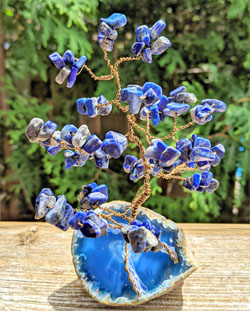 Lapis Lazuli Gemstone Wire Tree