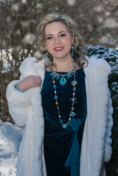 Princess Elsa jewellery set on a model