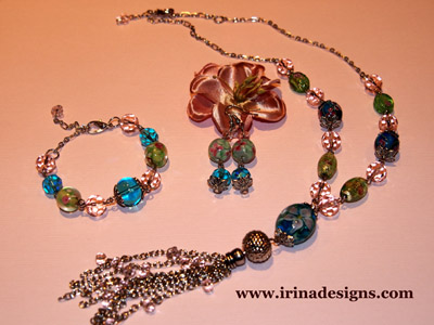 Rhodonite Dream jewellery set
