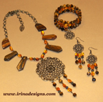 Amber Autumn jewellery set
