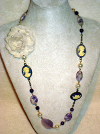 Lilac Cameo Necklace