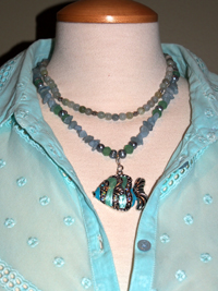 Aquamarine Necklace First Way to Wear