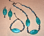 Aquamarine Princess Necklace, Bracelet and Earrings