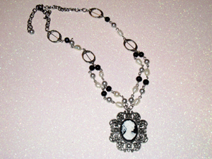 Black & White Cameo Necklace