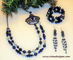 Blue Crown jewellery set