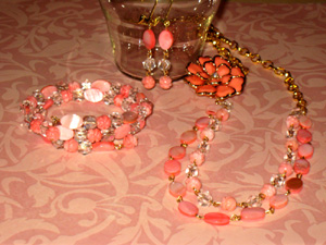 Capri Rose jewellery set