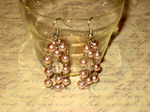 Champagne Flower Earrings