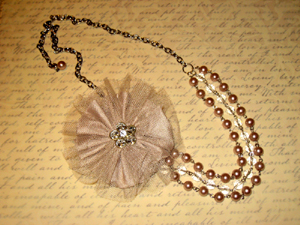 Champagne Flower Necklace