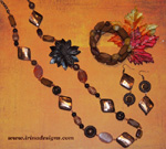 Copper Autumn jewellery set
