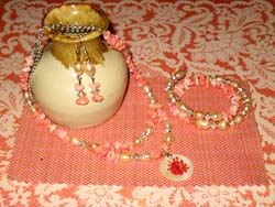 Coral Flower Jewellery Set
