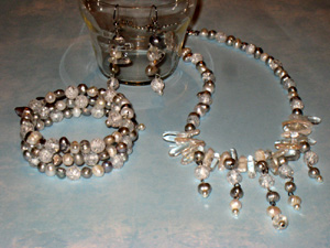Crystal Rain Necklace, Bracelet and Earrings