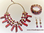Fuscia Rhapsody jewellery set