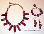 Fuscia Sunrise jewellery set