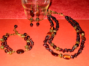 Garnet Princess Jewellery Set