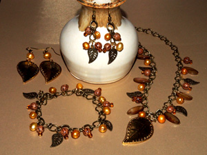 Golden Leaves jewellery set