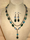 Jasper Peacock necklace and earrings