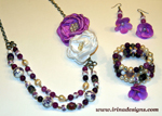 Lilac Flower Dream jewellery set