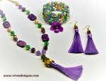 Lilac Tassel jewellery set