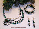 Malachite Fantasy jewellery set