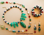 Malachite Maid jewellery set