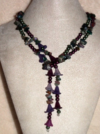 Monet Lilies Necklace first way to wear