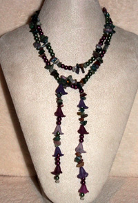 Monet Lilies Necklace second way to wear