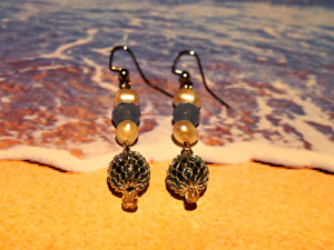 Ocean Cameo Earrings
