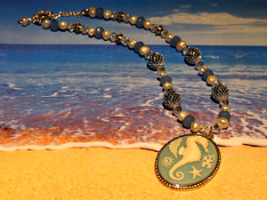 Ocean Cameo Necklace