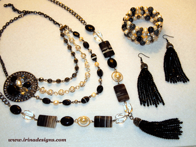 Onyx Elegance jewellery set