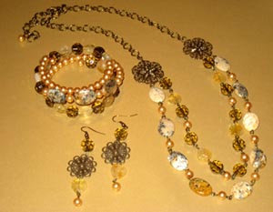 Opal Citrine Fantasy Jewellery Set