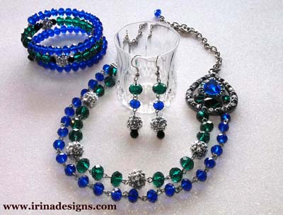 Peacock Elegance jewellery set