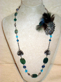 Peacock Feather Jewellery Set