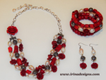 Pearls and Roses jewellery set