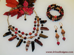 Red Autumn jewellery set