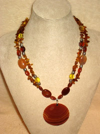 Round Agate Necklace
