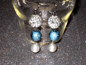 Teal & Silver Earrings