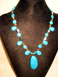 Turquoise Leaves Necklace