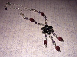 Violet Daisy necklace