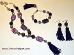 Violet Tassel jewellery set