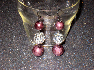 Violets & Rhinestones Earrings