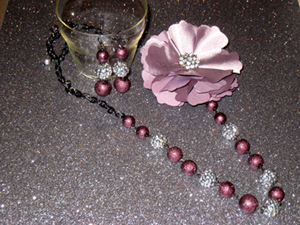 Violets & Rhinestones Jewellery Set