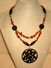 Wooden Lace Necklace