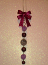 Silver & Purple Bow Ornament