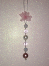 Silver & Pink Flower Ornament