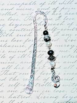 Silver Treble Clef Bookmark